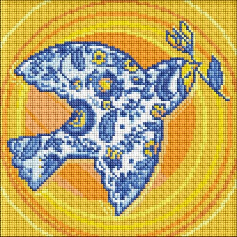 Набір з алмазною мозаїкою "Вільна пташка" 30х30см