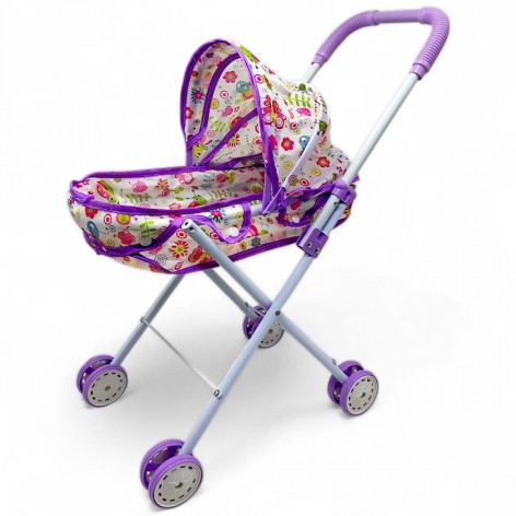 Коляска металева, бузкова, вид 2