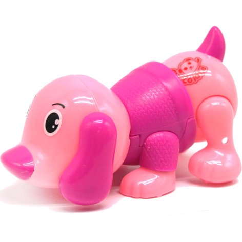 Заводна іграшка "Собачка", рожева
