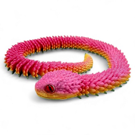 Змея 3d печать, 44 см (вид 3, микс) MIC (D-012)