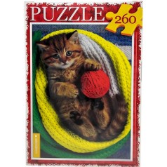 ПАЗЛЫ 260 ЭЛЕМЕНТОВ "КОТЕНОК С КЛУБОЧКОМ"