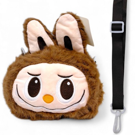 Мягкая игрушка-сумочка "LABUBU/ЛАБУБУ" (КОРИЧНЕВЫЙ)