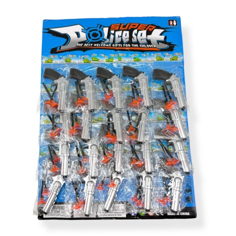 Револьвер с присосками пластиковый 12см