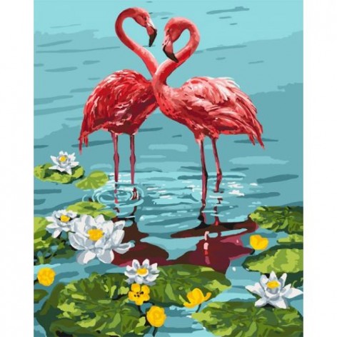 Картина по номерам "Пара фламинго"
