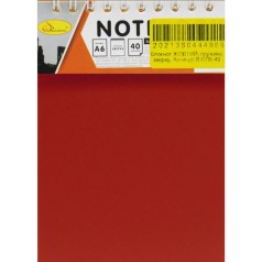 Блокнот "Office Book" А6, 40 листов (красный)