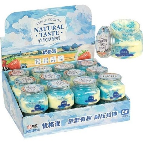 Игрушка-антистресс-слайм "Yogurt" 150 г в баночке