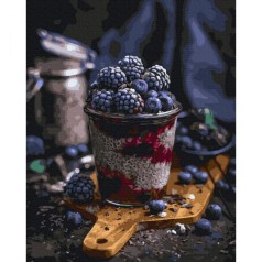 Картина по номерам "Ежевичный десерт"
