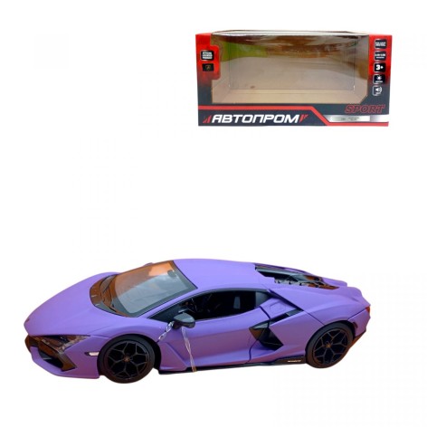 Игрушка машина мет. 1:24 Lamborghini Revuelto, бат., свет, звук, откр. двери