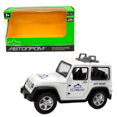 Машинка металлическая "АВТОПРОМ ДЖИП" (БЕЛЫЙ)