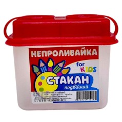 Непроливайка двойная с крышечками 10*8,5*6,5 см (Красный)