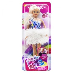 Уцінка. Лялька Defa Lucy Shining Girl, біла сукня - тріснута слюда