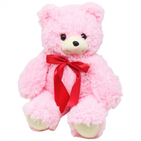 Ведмідь Боник (висота 28 см., по стандарту - 46 см.) рожевий