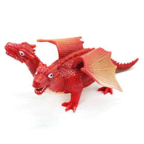 Іграшка-тягучка "Двоголовий дракон", червоний