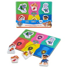 Деревʼяна іграшка KidsHits Paw Patrol пазли-вкладиші 30*22*1,5 см