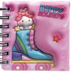 Блокнот 3D на пружине 10Х9,5 см "Кролик" (РОЗОВЫЙ)