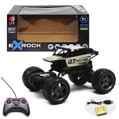 Машинка на радиоуправлении "eXrock" (серебристая)
