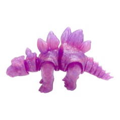 Игрушка подвижная 3D Динозавр 18 см, Стегозавр (ПРОЗОРНО-РОЖЕВЫЙ)