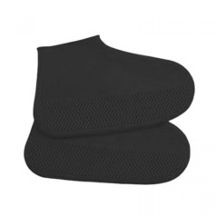 Бахилы на обувь водостойкие, (размер S 26-34) (силикон) (ЧЕРНЫЕ)