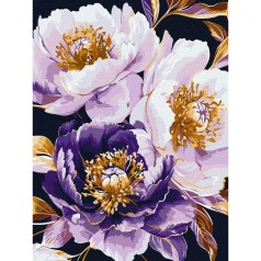 Картина по номерам с красками металлик "Пурпурное обаяние" 30х40см