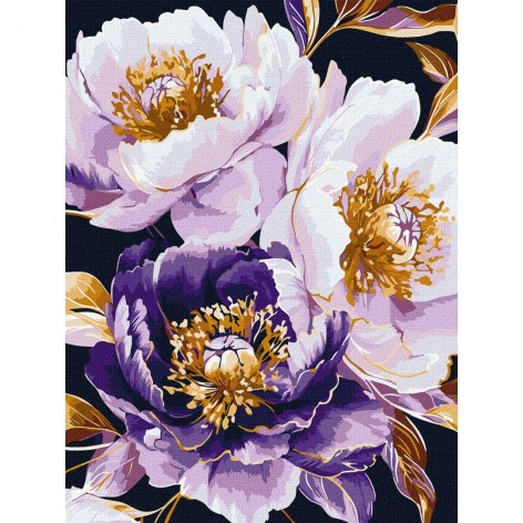 Картина по номерам с красками металлик "Пурпурное обаяние" 30х40см