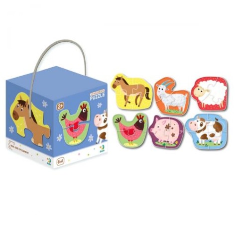 Пазлы "Домашние животные", 2-3-4 элемента