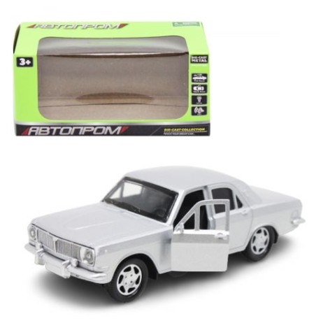 Машина металева "ГАЗ Волга" із серії "Автопром" (срібляста)