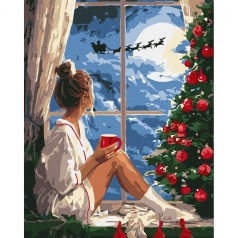 Картина по номерам "Рождественский вечер" 40x50 см