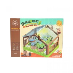 Теплица подсветки, лампа, солнечнаяпанель, семена, торфяные таблетки, горшки, в коробке