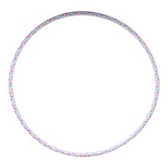 Обруч №2 75 см "Цветочки" (белый)