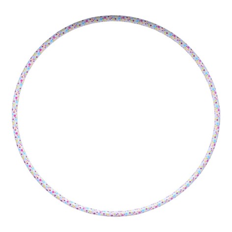 Обруч №2 75 см "Цветочки" (белый)