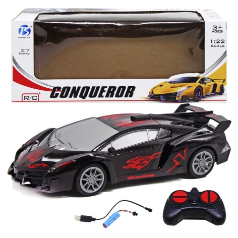 Машина на радиоуправлении "Lamborghini", черно-красная