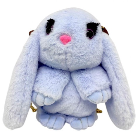 Мʼяка іграшка-рюкзак "Кролик" (БЛАКИТНИЙ)