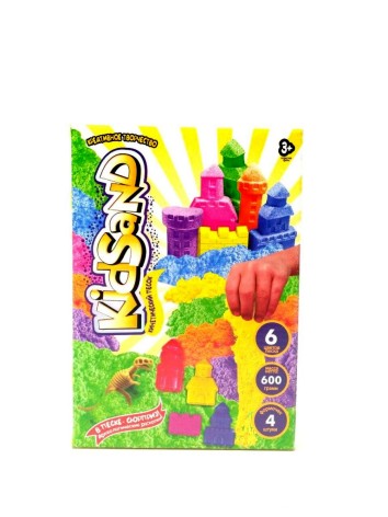 Кінетичний пісок "KidSand" з формочками, 600 г (рус)