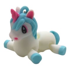 Брелок 3D печать "Конячка/Единорог" белый