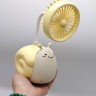 Вентилятор "Улитка", встроенный аккумулятор, USB кабель, в коробке (Голубой)