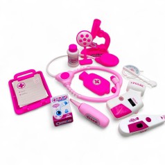 Игровой набор "Маленький врач" 12 деталей (розовый)