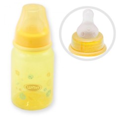 Детская бутылочка с соской 125 мл, жёлтая