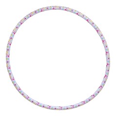 Обруч №0 53 см "Цветочки" (белый)