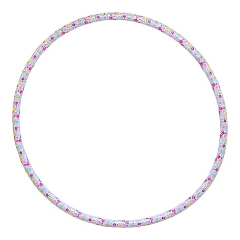 Обруч №0 53 см "Цветочки" (белый)