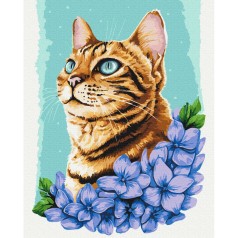 Картина по номерам "Лазурный котик © Anna Kulyk" ★★★★