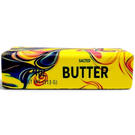 Сквіш-антистресс Масло (butter squishy) мармур 14 см ЖОВТИЙ МІКС