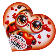 Открытка поздравительная "Валентинка" 13,1х7,1 см (10 штук)