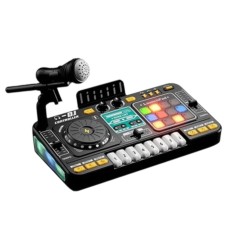 Музыкальная установка (встроенный аккумулятор 3.7 V, USB кабель, музыка, пианино, звуковые эффекты, игра на скорость, запись, подсветка, микрофон, в коробке)