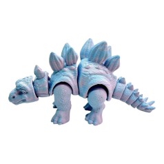 Игрушка подвижная 3D Динозавр 18 см, Стегозавр (СВЕТЛО-ГОЛУБОЙ)