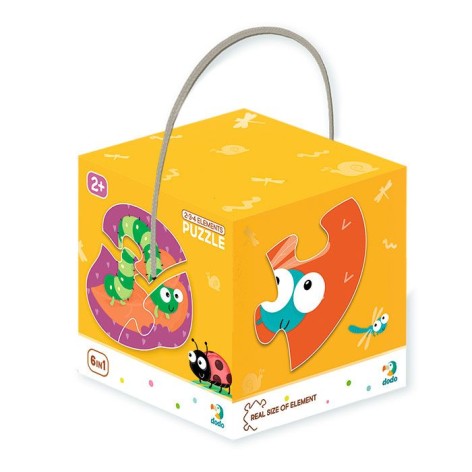 Пазл "Насекомые" 2-3-4 элемента