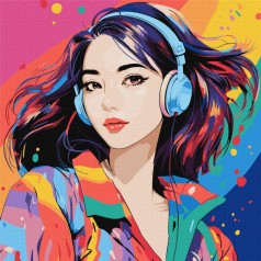 Картина по номерам "Мир звуков" 40x40 см