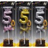 Свічка-цифра "5" з короною (мікс)