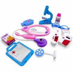 Игровой набор "Маленький врач" 12 деталей (голубой)
