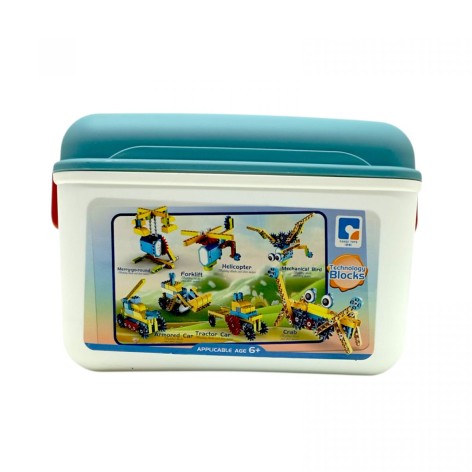 Конструктор на радиоуправлении 182 детали, автоматическое движение, колесо свободного хода, движение вперед-обратно, аккумулятор 3.7 V, пульт управления, в боксе