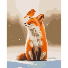 Картина по номерам "Друзья зимы" 40x50 см.